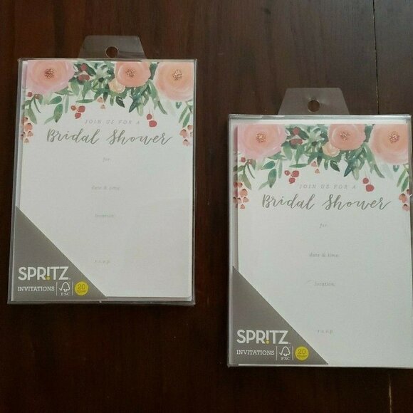 SPRITZ 𝅺60 Bridal Shower Invitations NEW IN PACKAGE  T30 - Picture 4 of 6